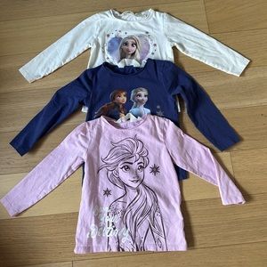 3 pack toddler girl frozen long sleeve shirts 3T